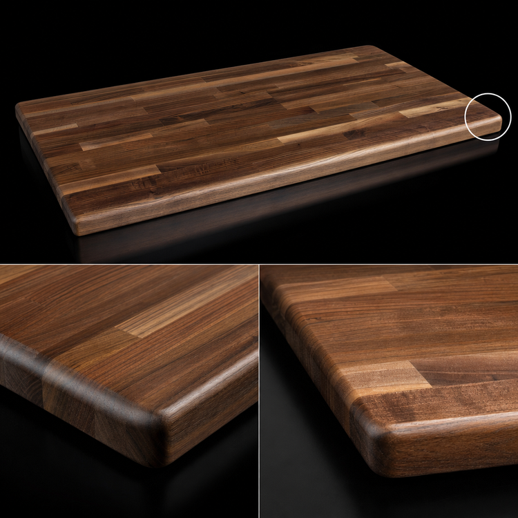 Product image #4 for John Boos Boos Block 72-Inch x 36-Inch American Black Walnut Blended Rails Edge Grain Kitchen Countertop with Varnique Finish