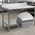 Thumbnail image #4 for Deluxe Series Stainless Steel Work Table with 4-1/2