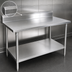 Thumbnail image #4 for John Boos Stallion 84-Inch x 30-Inch Stainless Steel Work Table with 5-Inch Backsplash and Undershelf