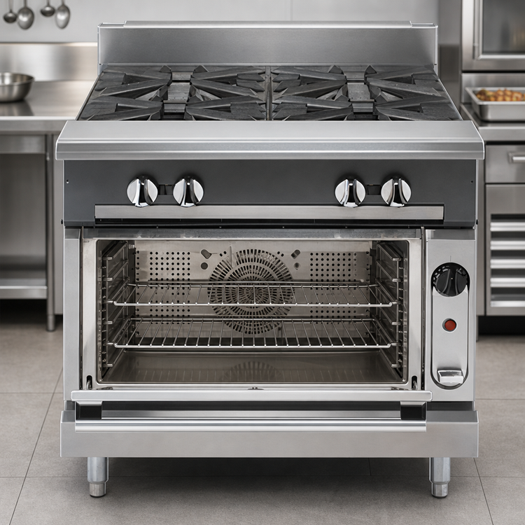 Product image #4 for Vulcan VWT36C V Series 36-Inch Heavy Duty Gas Work Top Range with Convection Oven Base
