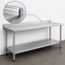 Thumbnail image #4 for Eagle Deluxe Series Stainless Steel Work Table with Rear Upturn and Adjustable Undershelf, 144 x 36 Inches