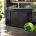 Thumbnail image #4 for Two-Section Single-Zone Solid Swing Door Back Bar Cooler, 48-1/8 Inch Wide, 24 Inch Deep, Black Sub Top and Black Exterior