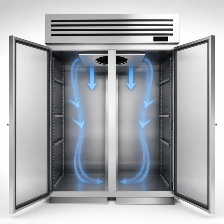 Product image #4 for Turbo Air PRO Series PRO-50H-RT Roll-Through Two-Section Solid Door Heated Cabinet