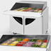 Thumbnail image #4 for Turbo Air Super Deluxe 36-1/4-Inch Two-Section Mega Top Sandwich/Salad Prep Table with Slide-Back Lid, 15-Pan Opening, 9 Cu. Ft., Rear-Mounted Refrigeration