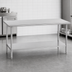 Thumbnail image #4 for Duke Stainless Steel Work Table with Undershelf, 144 x 36 x 36 Inches, Open Base