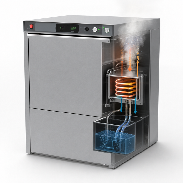 Product image #4 for Champion UH330B High-Temperature Undercounter Dishwasher, 24 Racks/Hour, 20" x 20" Rack, Built-In Booster