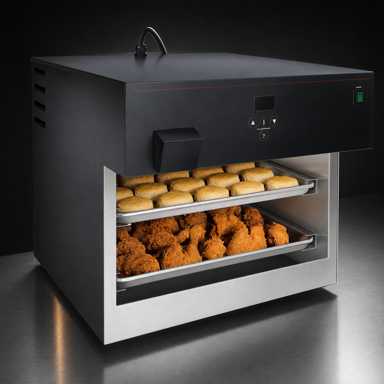 Product image #4 for Hatco Flav-R-Savor 2-Tier Countertop Heated Air Curtain Hot Food Display Cabinet