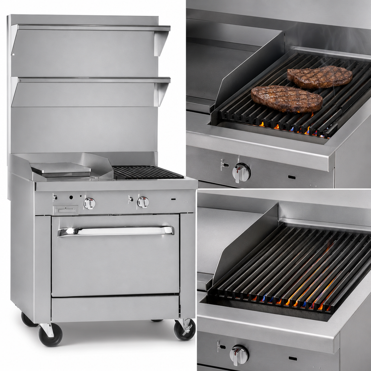 Product image #4 for Southbend Platinum 36-Inch Heavy Duty Gas Range with 24-Inch Griddle, 12-Inch Charbroiler, and Standard Oven