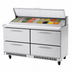 Thumbnail image #4 for Turbo Air PRO Series 60.25-Inch Two-Section Sandwich/Salad Prep Table with 4 Drawers