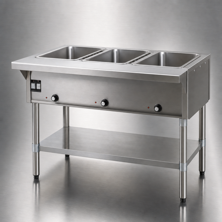 Product image #4 for Eagle Group Electric Open Base Hot Food Table, 48-Inch, 3-Well, 208V
