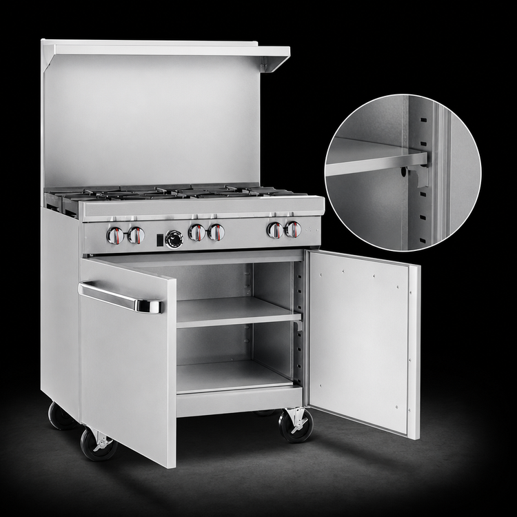 Product image #4 for Southbend S-Series 36-Inch 6-Burner Gas Restaurant Range with Cabinet Base