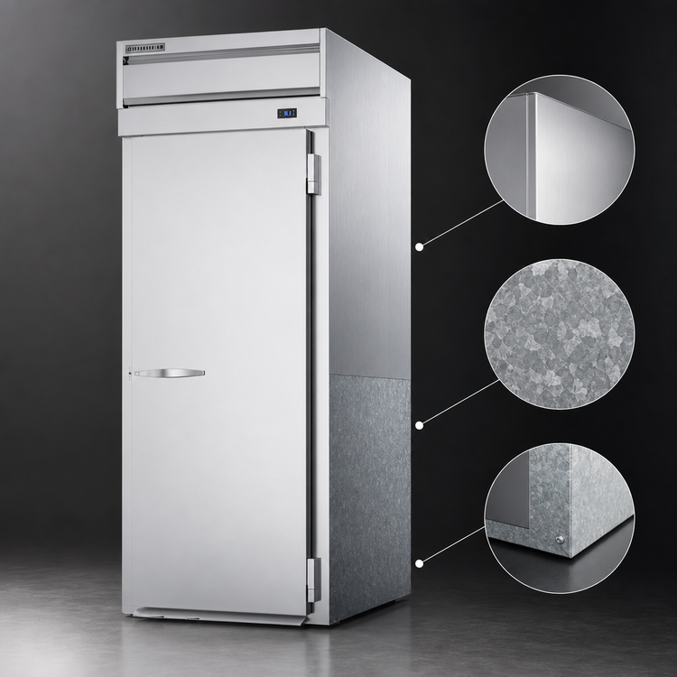 Product image #4 for Beverage-Air P-Series Extra Tall Roll-In Refrigerator, 1-Section, Solid Door, Top-Mount Self-Contained