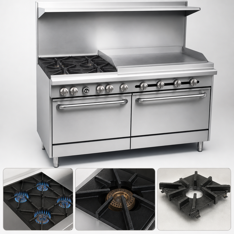 Product image #4 for Southbend S-Series 60-Inch Gas Restaurant Range with 2 Open Burners, 48-Inch Thermostatic Griddle, and 2 Standard Ovens