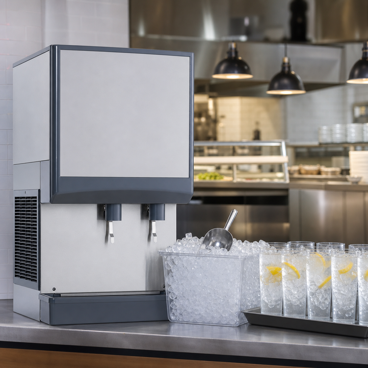 Product image #4 for Follett Symphony Plus 50CI414W-L Countertop Ice & Water Dispenser with 425 lb. Chewblet Ice Maker