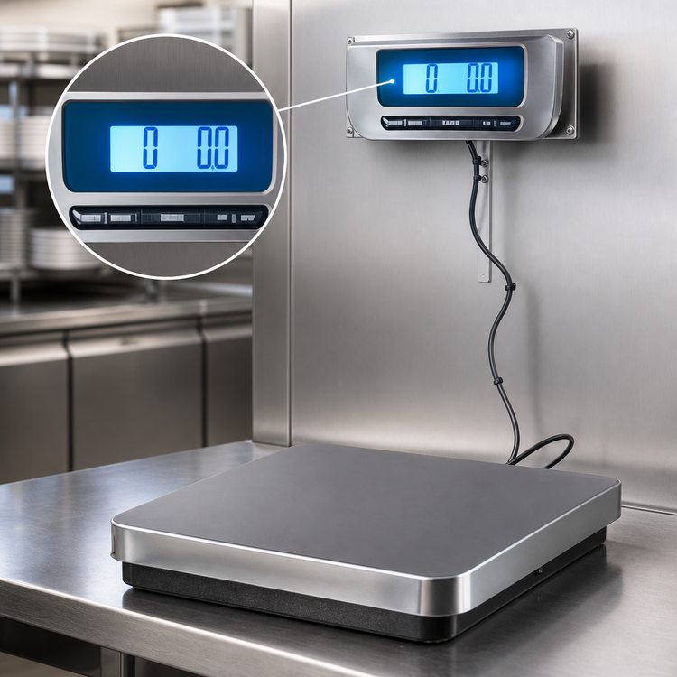 Product image #4 for Edlund EPZ-20 20 lb Digital Pizza Scale with Stainless Steel Platform and Wall Mount Bracket