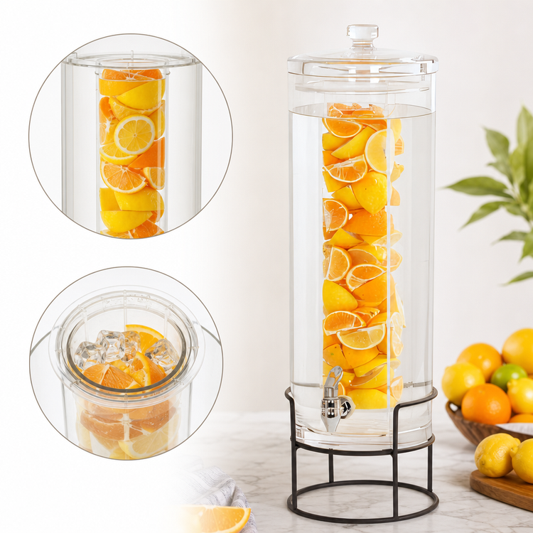 Product image #4 for Cal-Mil Milo Round 3 Gallon Infusion Beverage Dispenser