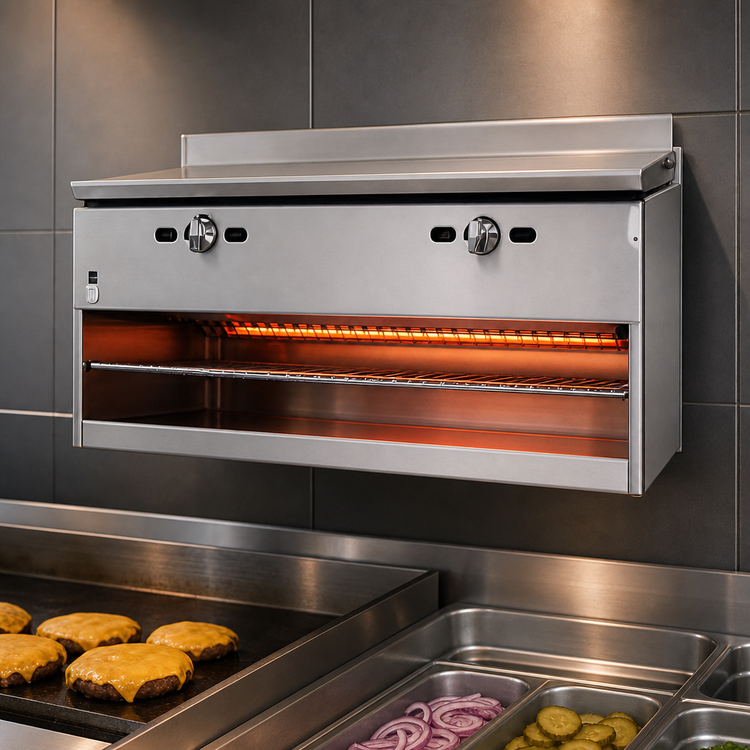 Product image #4 for Titan 24-Inch Wall-Mount Stainless Steel Gas Cheesemelter with Single Infrared Burner, 20,000 BTU