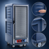 Thumbnail image #4 for Metro C5 3 Series Moisture Heated Holding and Proofing Cabinet, 3/4 Height, Blue, Clear Polycarbonate Door