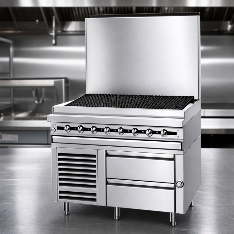 Product image #4 for Jade Titan JMRH-60B 60 Inch Modular Heavy Duty Gas Charbroiler