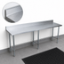 Thumbnail image #4 for BK Resources Open Base Stainless Steel Work Table, 84-Inch x 24-Inch, 5-Inch Backsplash