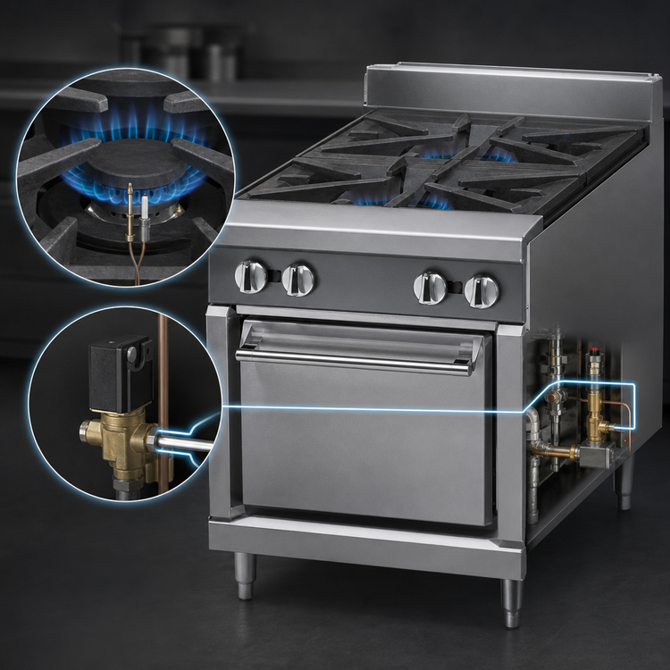 Product image #4 for Vulcan V Series 18-Inch Heavy Duty Gas Range with 2 Open Burners and Storage Base