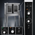 Thumbnail image #4 for Blodgett (Middleby) Zephaire Series ZEPH-200-G-ES SGL Single-Deck Bakery-Depth Gas Convection Oven, 5-Pan, Solid-State Controls