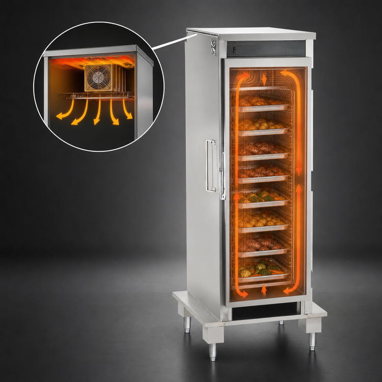 Product image #4 for Stationary Roll-In Combi-Companion Heated Holding Cabinet, 1-Section, Full-Height Door