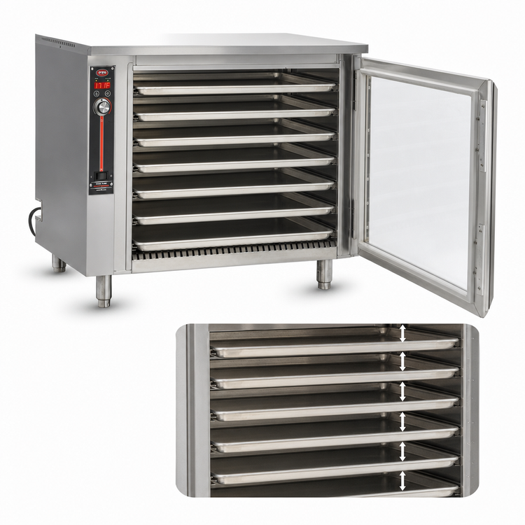 Product image #4 for FWE Handy Line Countertop Side-Loading Hot Food Holding Cabinet, 7 Full-Size Pan Capacity