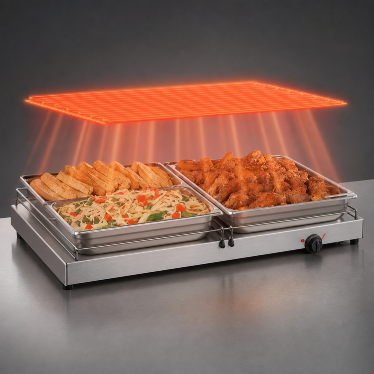 Product image #4 for Hatco Glo-Ray 18-Inch Wide x 21-1/2-Inch Deep Freestanding Heated Shelf with Adjustable Thermostat