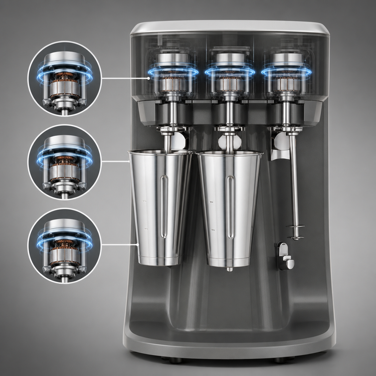 Product image #4 for Hamilton Beach Commercial HMD400R-CE Triple Spindle Drink Mixer, 3-Speed, 240V