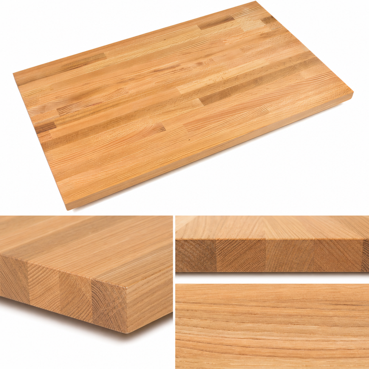 Product image #4 for John Boos Appalachian Red Oak Blended Edge Grain Island Countertop, 108 x 30 x 1-1/2 Inch, Varnique Finish