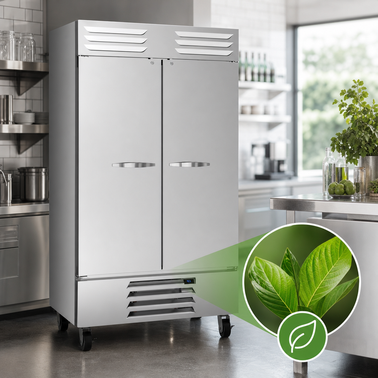 Product image #4 for Beverage Air Vista Series Two-Section Bottom-Mount Reach-In Refrigerator, Solid Doors, 44 Cu. Ft.