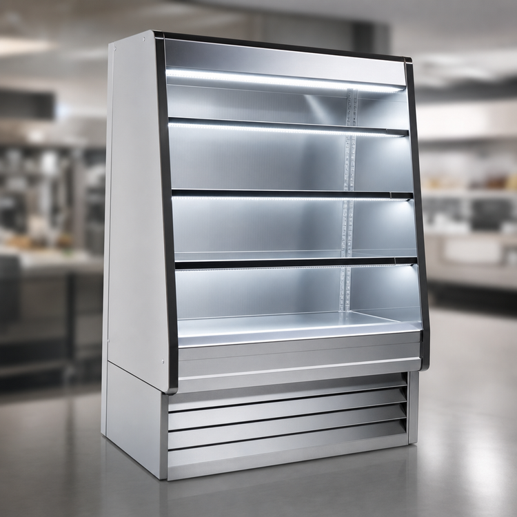 Product image #5 for Howard-McCray Ovation Series 63-Inch Remote Dairy Open Merchandiser with LED Lighting, Stainless Steel