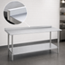Thumbnail image #4 for Duke 108-Inch x 36-Inch Stainless Steel Work Table with 1-1/8-Inch Riser and Undershelf