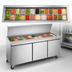 Thumbnail image #4 for Hurakan Megatop 71-Inch 3-Door Refrigerated Prep Table, 19.5 Cu. Ft.