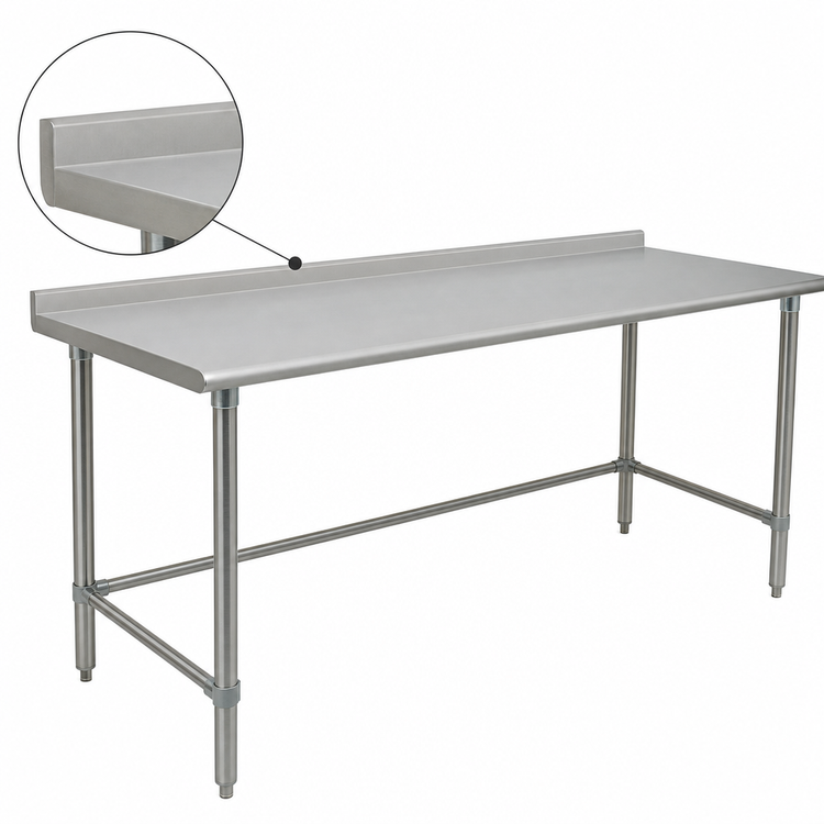 Product image #4 for Eagle BlendPort Budget Series Stainless Steel Work Table with Rear Upturn, 84 x 30 Inches