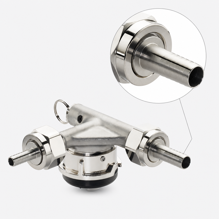 Product image #4 for Krowne Mastertap Low Profile Stainless Steel Domestic D-System Keg Coupler
