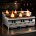 Thumbnail image #4 for RedHots Chef's Line 36-Inch Step-Up Countertop Gas Hot Plate, 6-Burner, Natural Gas
