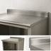 Thumbnail image #4 for Advance Tabco Special Value Economy 36 Inches x 30 Inches Open Base Stainless Steel Work Table with 5 Inch Backsplash