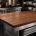 Thumbnail image #4 for Boos Block American Black Walnut Edge Grain Kitchen Countertop, 108 x 38 x 2-1/4 Inch, Varnique Finish