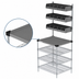 Thumbnail image #4 for Metro Chain Reaction Drive-Thru POS & Staging Work Station, 30 x 24 x 74 Inches, with 15 Overhead Bins
