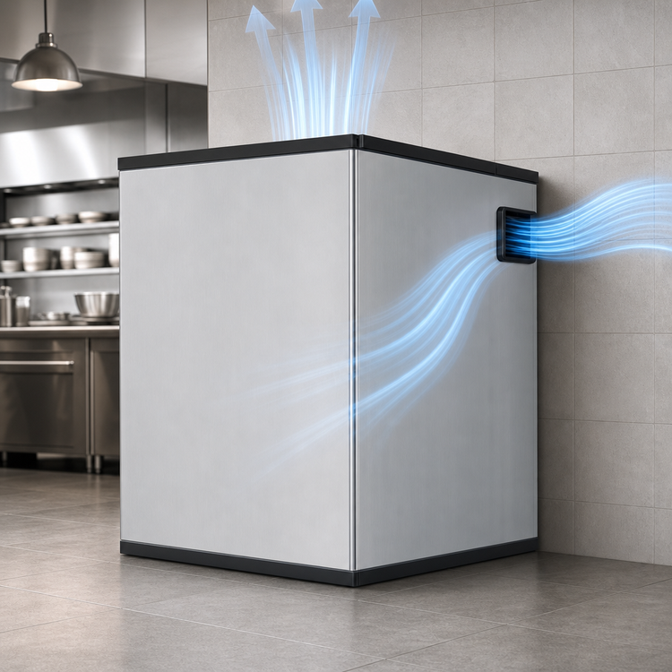 Product image #4 for Manitowoc QuietQube Indigo NXT Modular Remote Air-Cooled Half-Dice Cube Ice Maker, 1660 lb/24 Hr