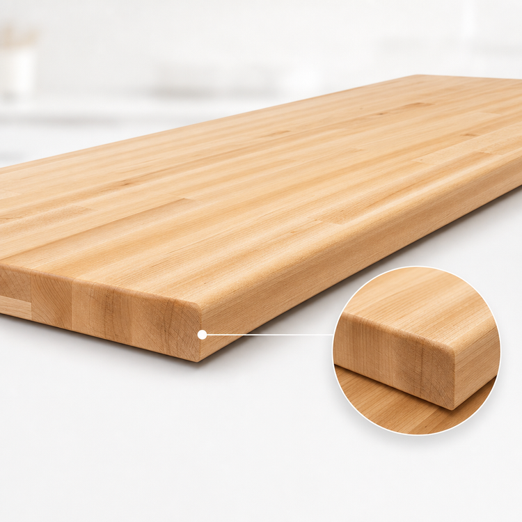 Product image #4 for Boos Block 132" x 36" Blended Edge Grain Maple Kitchen Countertop, Penetrating Oil Finish, Flat No-Backsplash