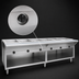 Thumbnail image #4 for Spec-Master HT6OB-208 6-Well Electric Hot Food Table with Open Base, 94.5