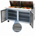 Thumbnail image #4 for Turbo Air M3 60-Inch Two-Section Mega Top Sandwich/Salad Prep Table, 24-Pan, Rear-Mount Self-Contained, 2-Door