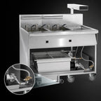 Thumbnail image #4 for Imperial (Middleby) IFSCB650EC 6-Battery Electric Floor Fryer, 50 lb. Each, Computer Controls, Built-In Filter, Dump Station