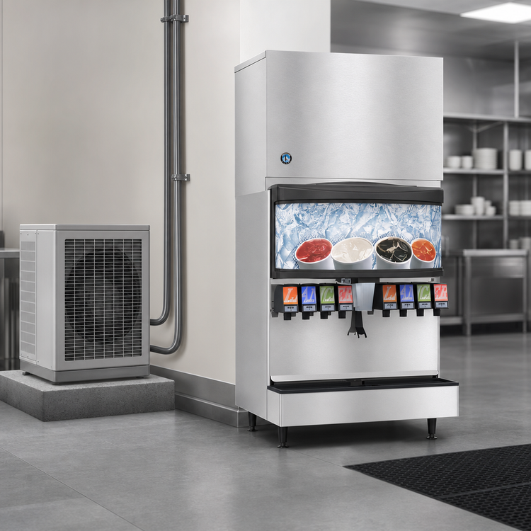 Product image #5 for Hoshizaki KMD-505MRJZ 30 Inch Wide Remote Air-Cooled Modular Crescent Cube Ice Maker, 560 lb/Day