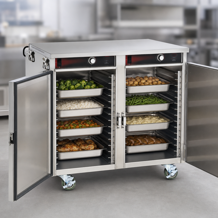 Product image #4 for FWE Handy Line Mobile Undercounter Insulated 2-Compartment Heated Holding Cabinet