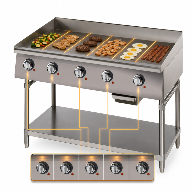 Product image #4 for Star Ultra-Max 72-Inch Heavy Duty Electric Countertop Griddle with 24-Inch Deep Polished Steel Plate