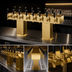Thumbnail image #4 for Perlick 32-Faucet Back-to-Back Bridge Tee Glycol-Cooled Countertop Draft Beer Tower, Brass Finish